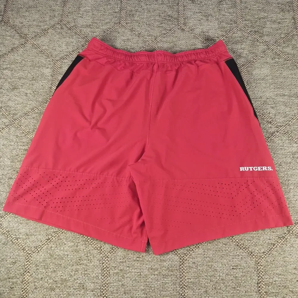 Vintage Rutgers Shorts Men’s 3XL Red Nike Swoosh Basketball Team Issued